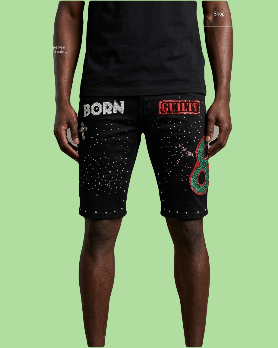Born Guilty Jean shorts